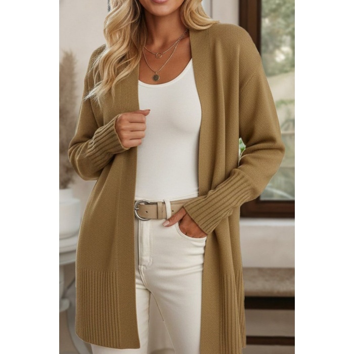 Kadın Uzun Kollu önü Açık Triko Hırka