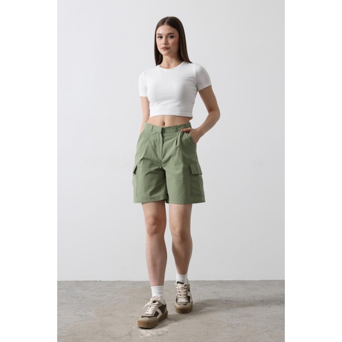 Cargo Cepli Şort - Haki