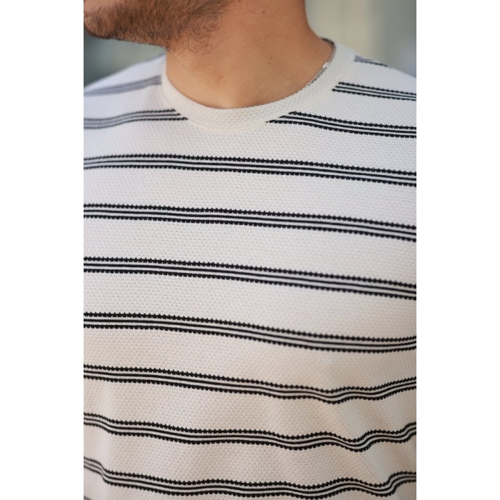 Erkek çizgili Kısa Kollu T-shirt