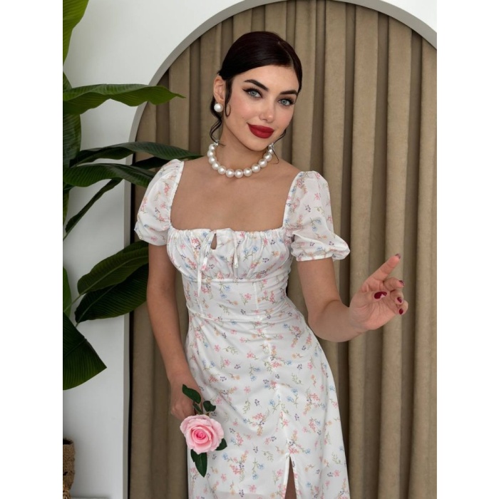 Zeze Balon Kol Elbise