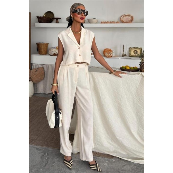Zoe Crop Yelek Takım 9744-08