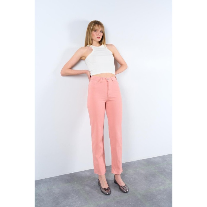 Strong Düz Pantolon - Pudra