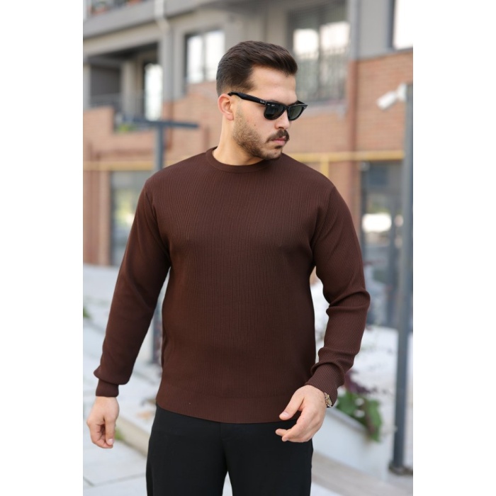 Erkek Selanik Örme Bisiklet Yaka Triko