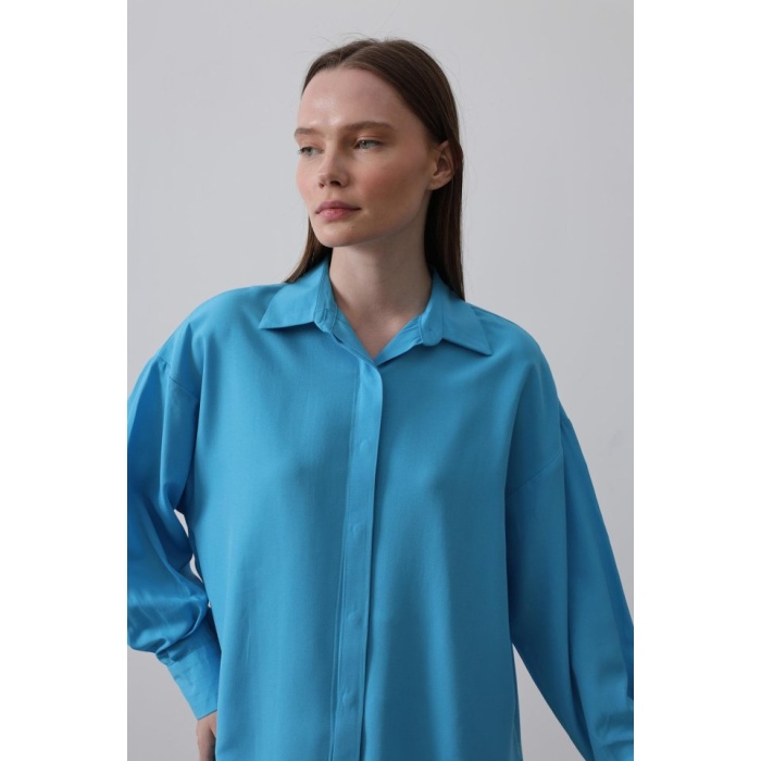 Uzun Kol Gömlek - Turkuaz