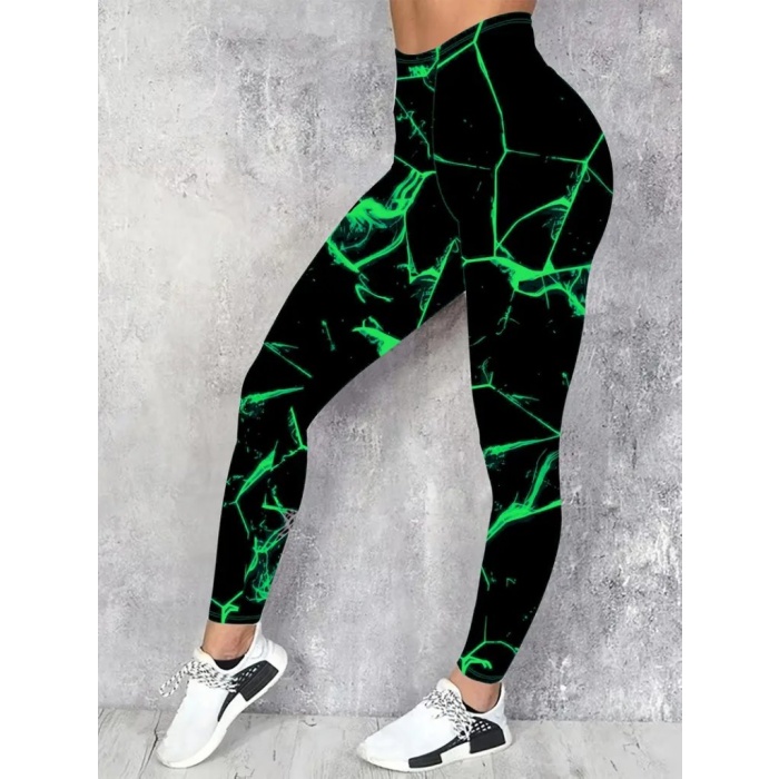 Kadın Yüksek Bel Renk Detaylı Dalgıç Tayt