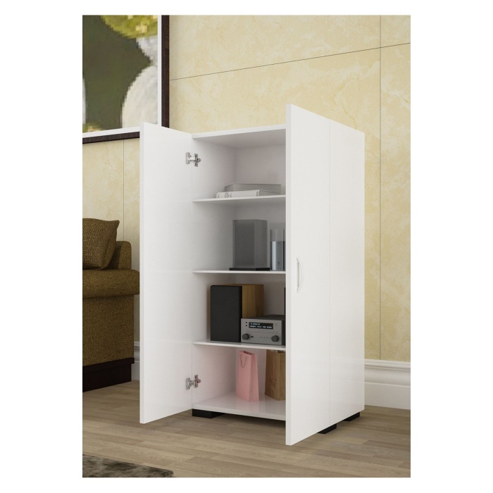 110 cm İki Kapaklı 4 Gözlü Ayakkabılık Ayakkabı Dolabı