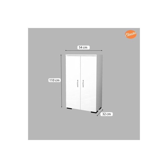 110 cm İki Kapaklı 4 Gözlü Ayakkabılık Ayakkabı Dolabı
