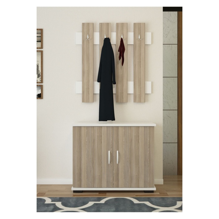 Portmanto Vestiyer Iki Kapılı Ayakkabılık Askılık Dolabı