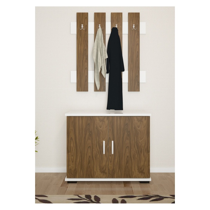 Ayakkabılık Portmanto Vestiyer Iki Kapaklı Ayakkabılık Askılık Ayakkabı Dolabı