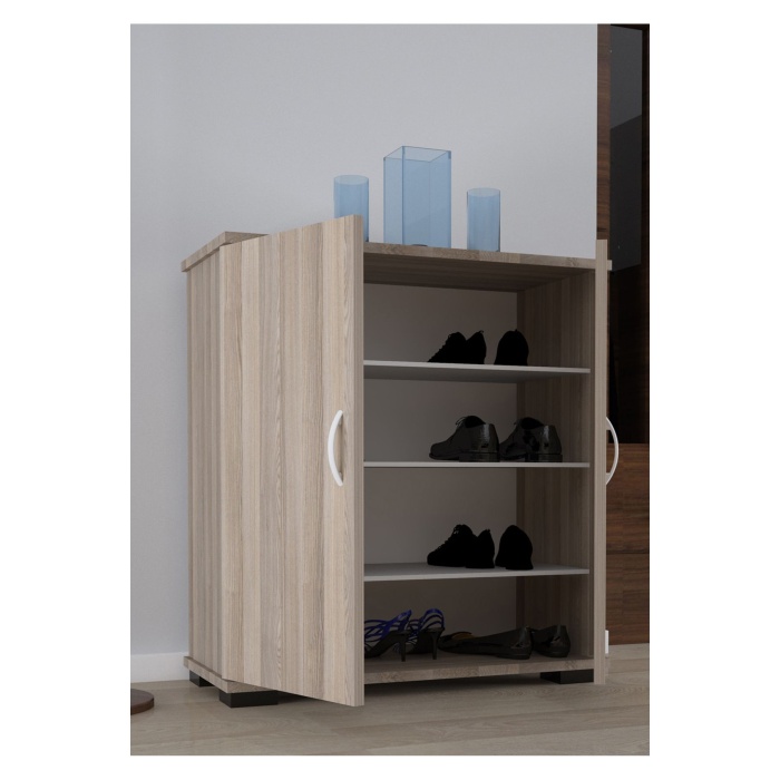 2 Kapaklı 4 Raflı Ayakkabılık