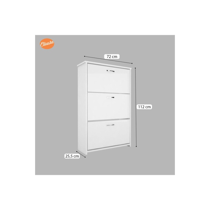 Düşer Kapaklı Ayakkabılık 3 Kapaklı