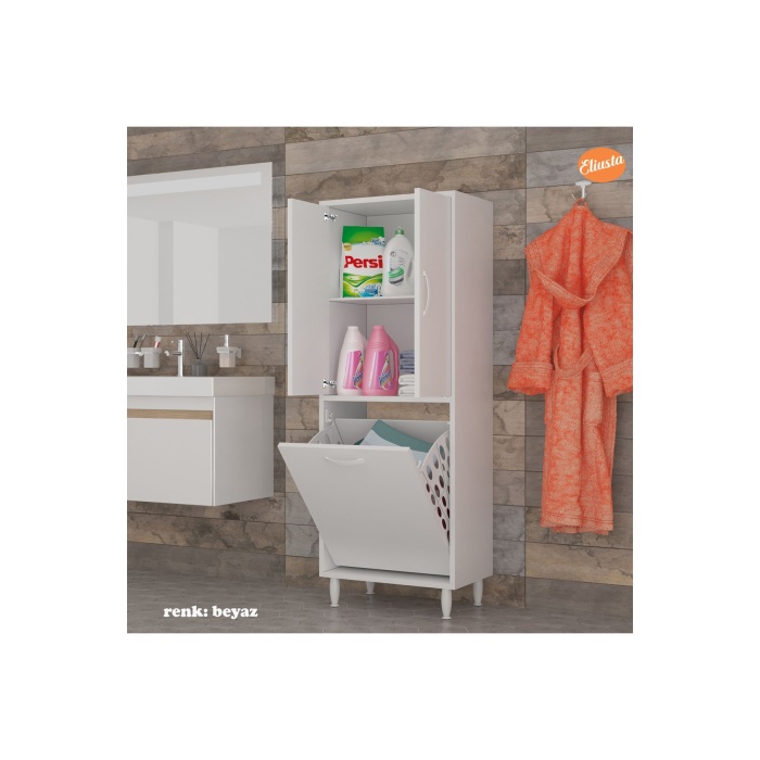 Sepetli ve Iki Kapaklı Mutfak Dolabı