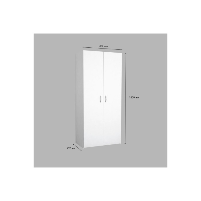 Iki Kapaklı Askılıklı ve Raflı Gardrop