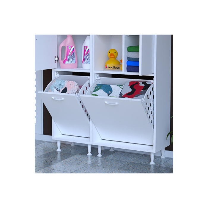 MODİLAYN 95 x 165 x32.5cm Oyuncak Dolabı Çok Amaçlı Dolap Banyo Dolabı Çamaşır Dolabı Mutfak Dolabı