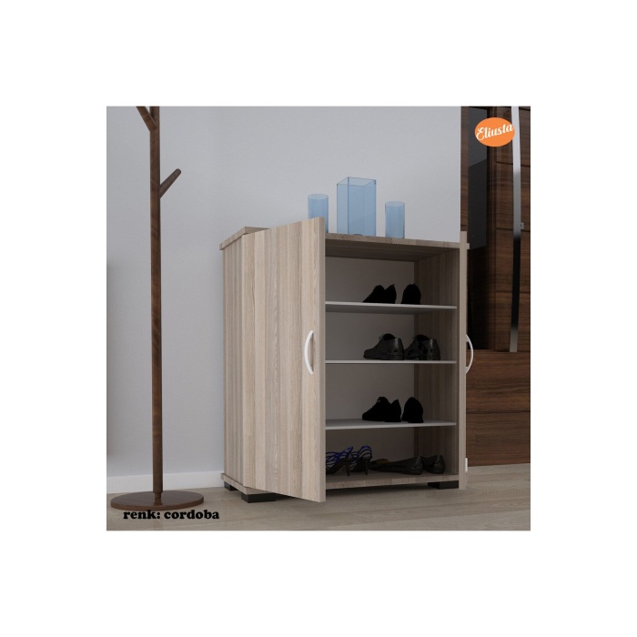 EU-112 Ayakkabılık Çok Amaçlı Dolap Antre Ayakkabılık 4 raflı Ayakkabı Dolabı - CORDOBA