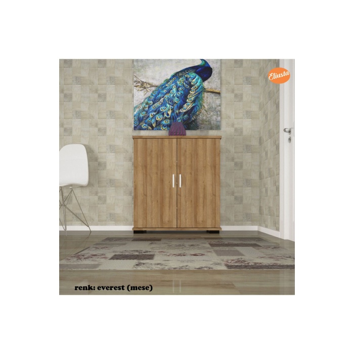 EU-112 Ayakkabılık Çok Amaçlı Dolap Antre Ayakkabılık 4 raflı Ayakkabı Dolabı - MEŞE