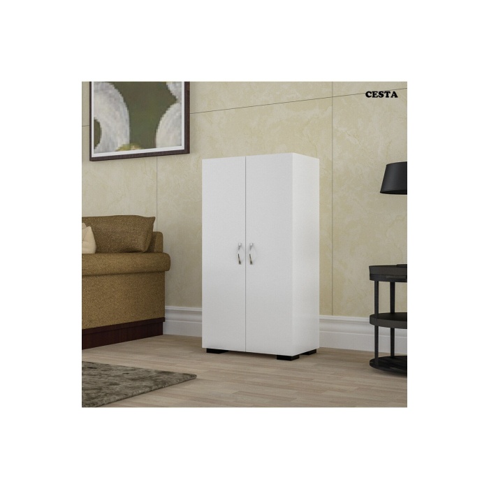 54 x 110 x 32 cm Kiler Dolabı Ofis Dolabı Çok Amaçlı Ofis Dolabı 2 Kapaklı Banyo Dolabı