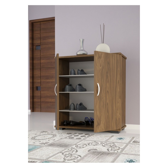 MODİLAYN 70 x 76 x 32 cm 3 Raflı 2 Kapalı Ayakkabı Dolabı Kiler Dolabı