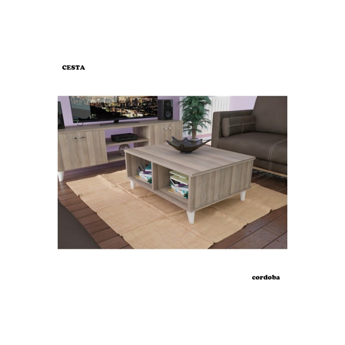 Raflı Orta Sehpa Orta Masa Ofis Salon Sehpa