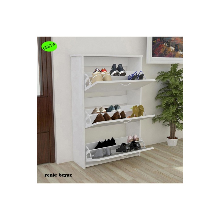 Duser Kapaklı Ayakkabılık Dolabı 3 Kapaklı Ayakkabı Dolabı