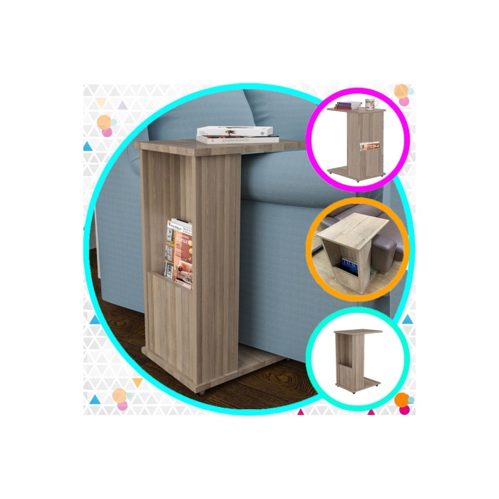 Gazetelikli Yan Sehpa Koltuk Yanı Sehpa