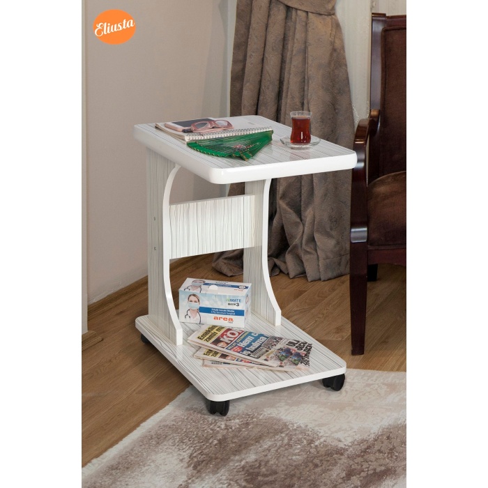 ELİUSTA TEKERLEKLİ MDF C LAPTOP SEHPASI