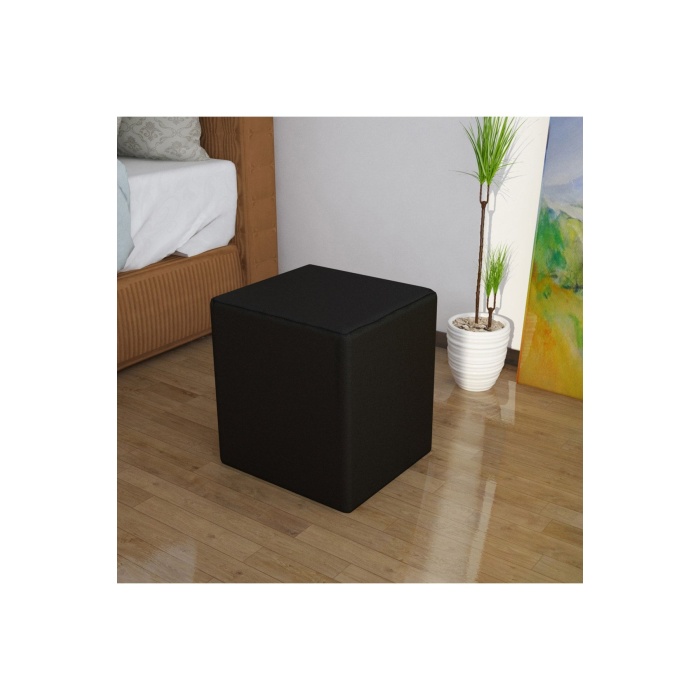 Kare Puf Ahşap İskeletli