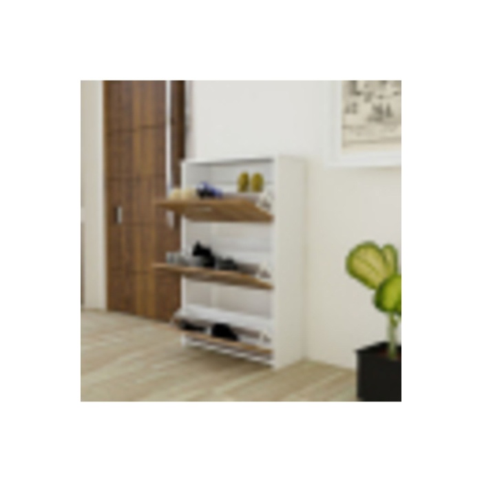 Düşer Kapaklı Ayakkabılık 3 Kapaklı