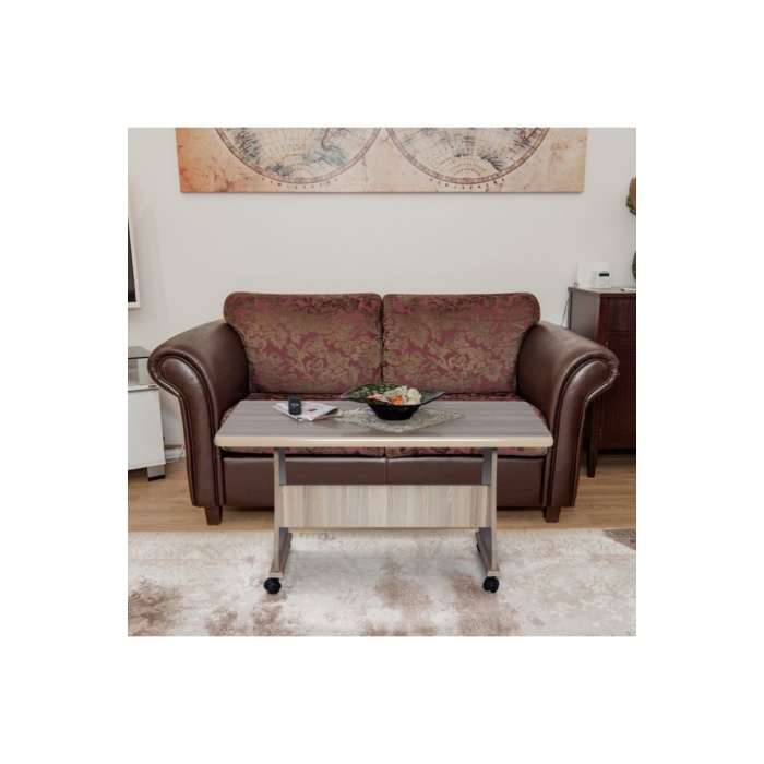 Tekerlekli Mdf Masa Orta Sehpa