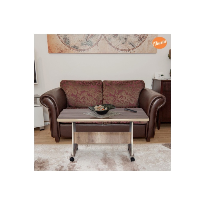 Tekerlekli Mdf Masa Orta Sehpa