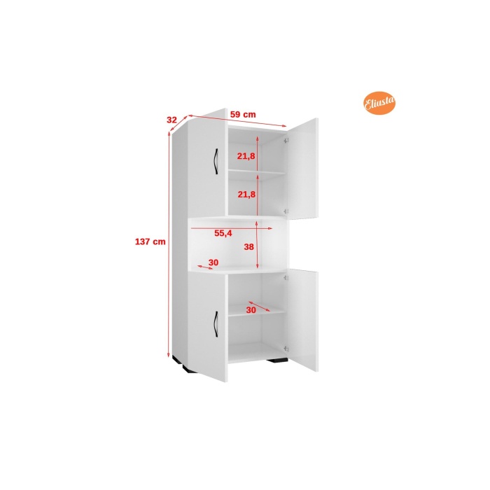 Mutfak Dolabı Minifırın Mikrodalga Dolabı 4 Kapaklı Çok Amaçlı Banyo Dolabı Ofis Dolabı