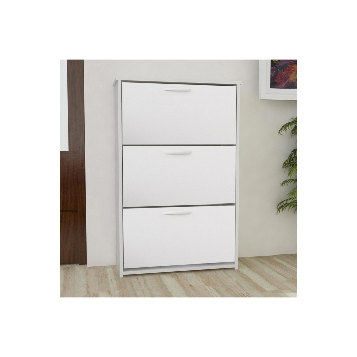 Kapaklı Ayakkabılık Dolabı Üç Kapaklı Ayakkabı Dolabı