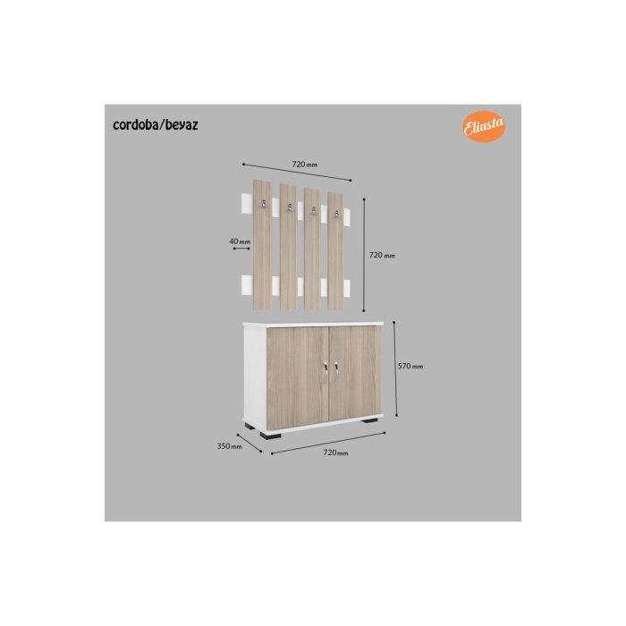 Portmanto Ayakkabılık Dolabı Askılık Vestiyer