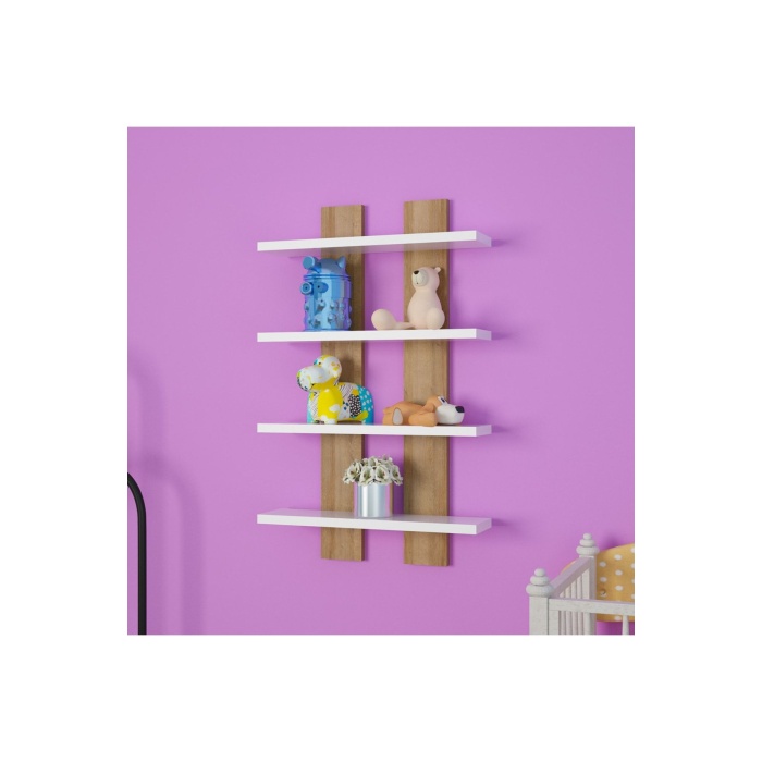 Dört Raflı Duvar Rafı