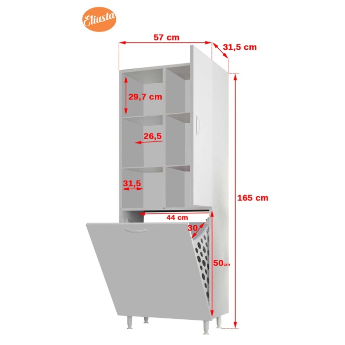 Sepetli Mutfak Dolabı Kirli Çamaşır Dolabı Sepetli Banyo Dolabı Oyuncak Dolabı