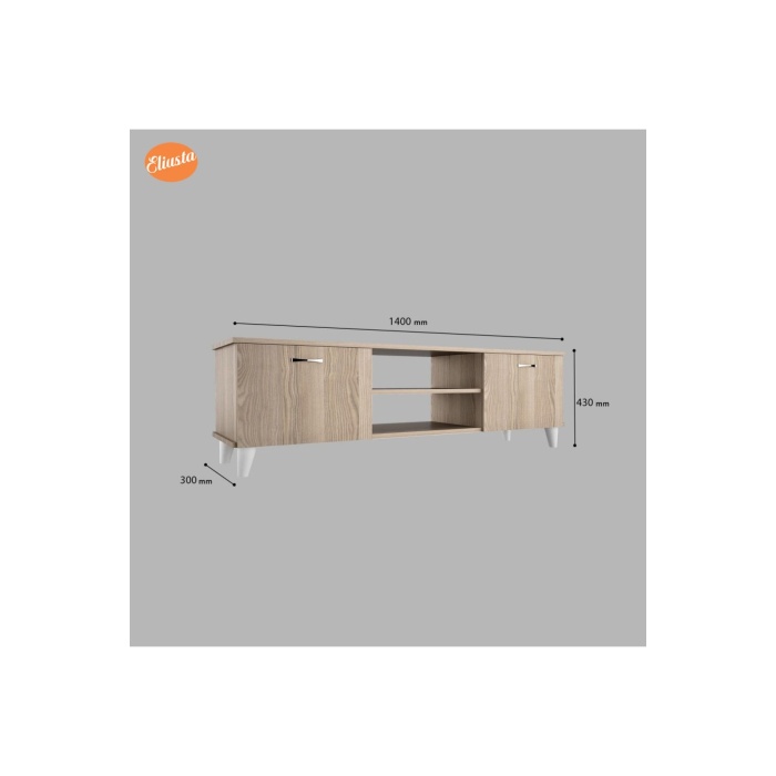 Tv Unıtesi Tv Sehpası 2 Kapaklı Televizyon Sehpası