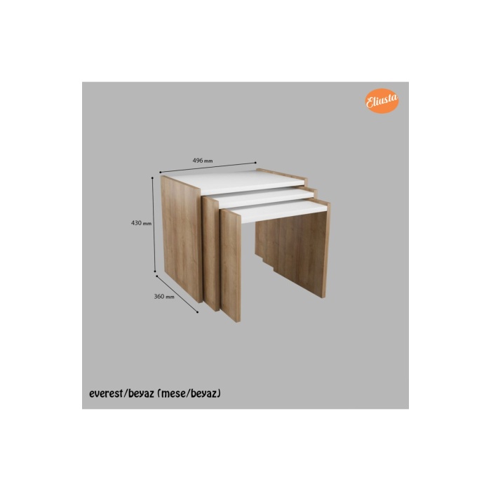 Zigon Sehpa 3 Lü Sehpa