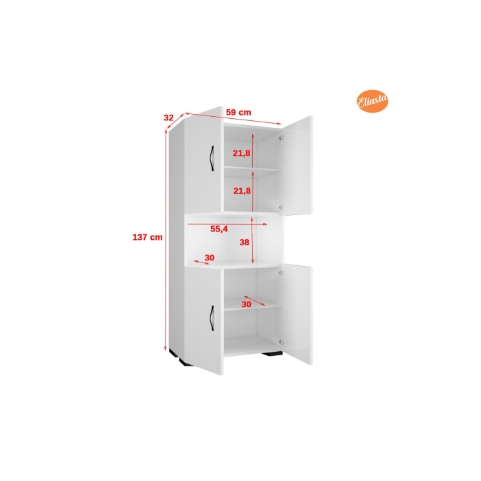 Mutfak Dolabı Minifırın Mikrodalga Dolabı 4 Kapaklı Çok Amaçlı Banyo Dolabı Ofis Dolabı