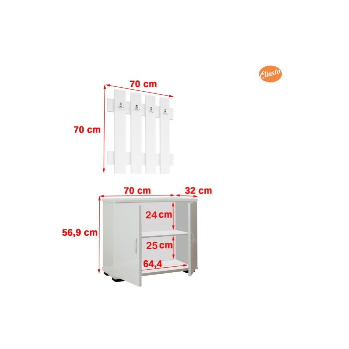 Ayakkabılık Portmanto Vestiyer Iki Kapaklı Ayakkabılık Askılık Antre Ayakkabı Dolabı