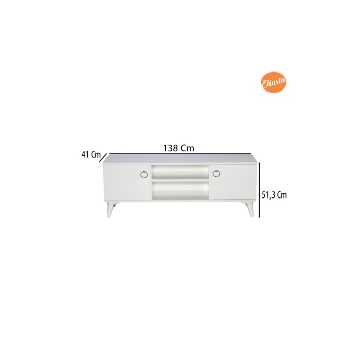 Iki Kapaklı Tv Sehpası Konsol Ofis Sehpası Tv Ünitesi