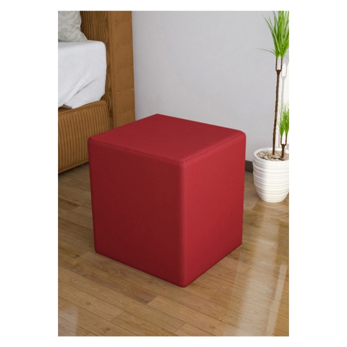 Kare Puf Ahşap Iskeletli Kadifemsi Kumaşlı Ard-701