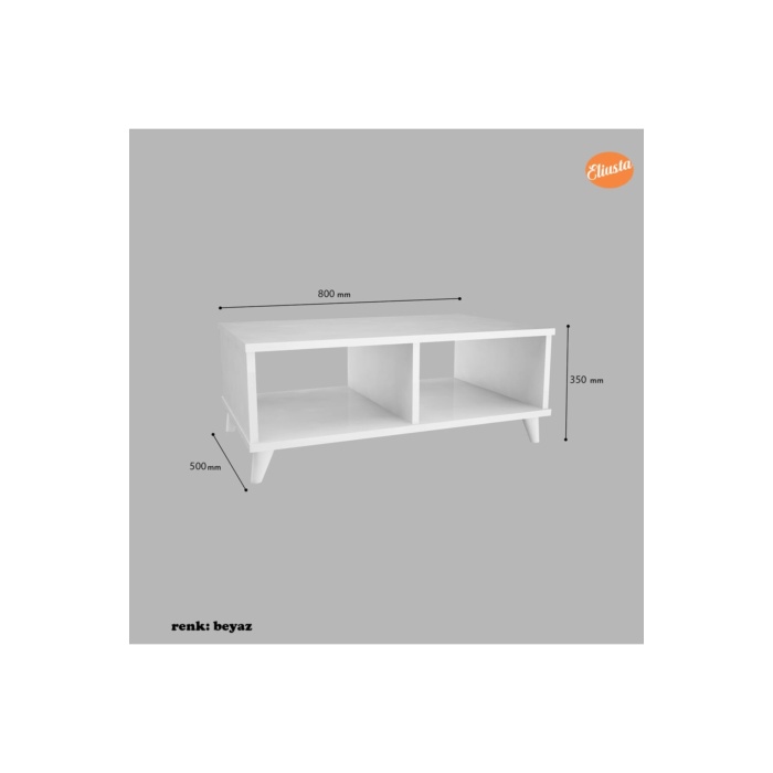 Raflı Orta Sehpa Orta Masa Ofis Salon Sehpa