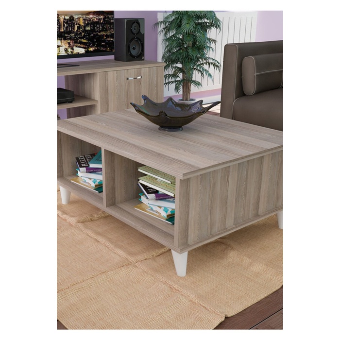 Raflı Orta Sehpa Orta Masa Ofis Sehpa Salon Sehpa Ofis Sehpası