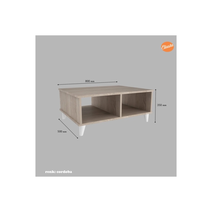 Raflı Orta Sehpa Orta Masa Ofis Sehpa Salon Sehpa Ofis Sehpası