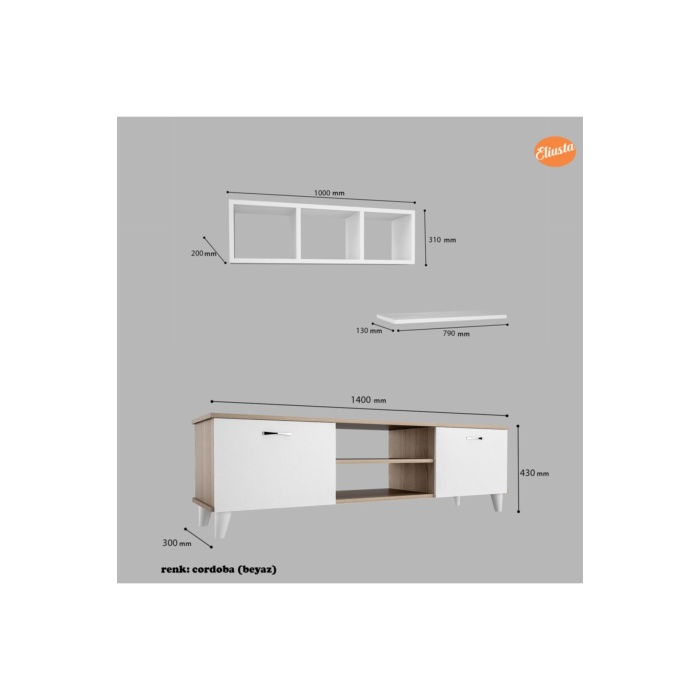 Ofis Takımı Tv Ünitesi Takımı Tv Sehpası Orta Sehpa Asma Kitaplıklı Raflı