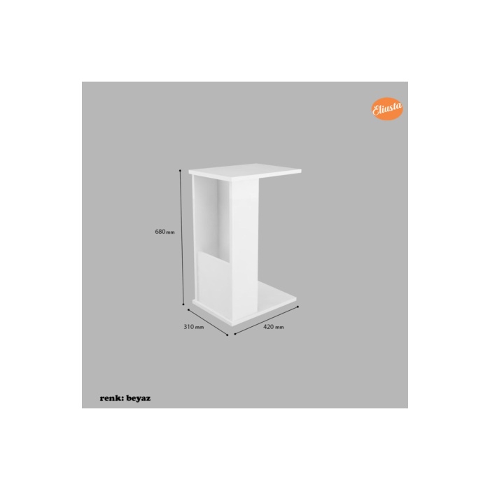 C Yan Sehpa Tekerlekli Gazatelik Koltuk Yanı Sehpah Cok Kulanışlı