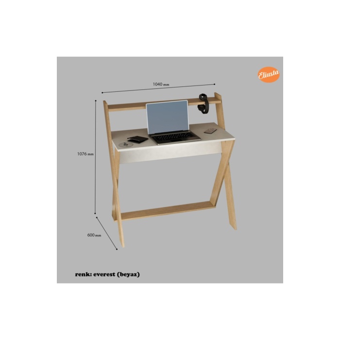 X Çalışma Masası Bilgisayar Masası Ofis Masası Bölmeli Laptop Masası