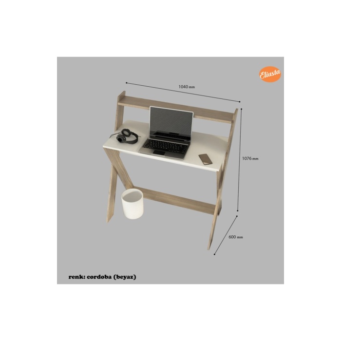 Cordoba Beyaz X Bilgisayar Çalışma Masası Ard310