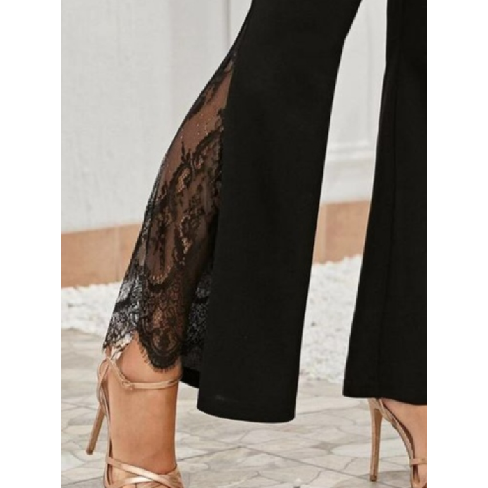 Kadın Ispanyol Paçadantel Detay Dalgıç Tayt