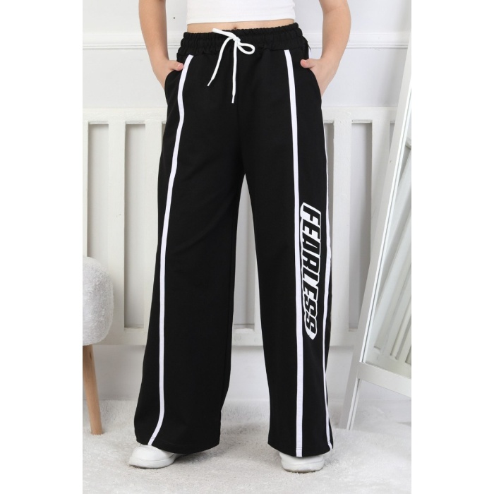 İki İplik Baskılı Kız Çocuk Eşofman Altı